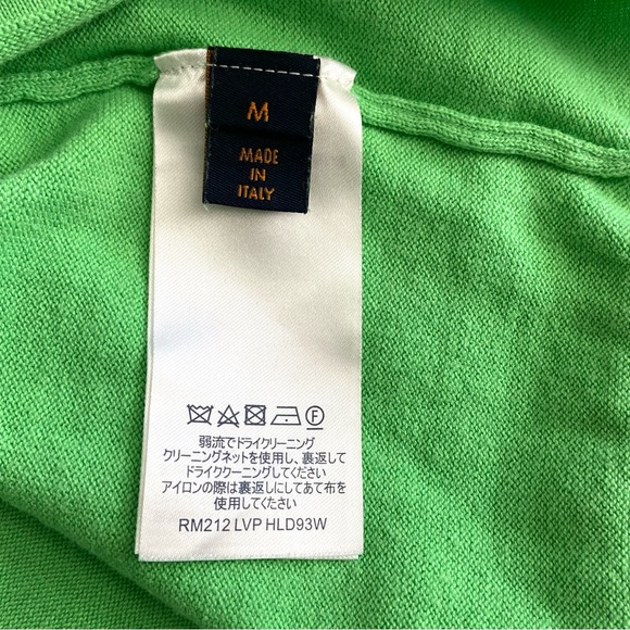 Louis Vuitton Japan Sweater Top Green Made in Italy Size M - Picture 9 of 10